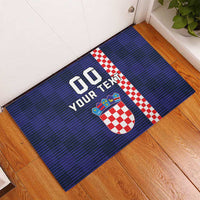 Custom Croatia Volleyball Rubber Doormat Go Champions Sahovnica