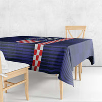 Custom Croatia Volleyball Tablecloth Go Champions Sahovnica