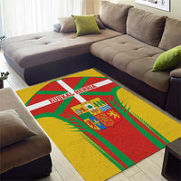 Basque Country Area Rug Zazpiak Bat Flag Style