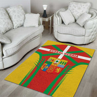 Basque Country Area Rug Zazpiak Bat Flag Style