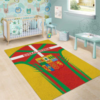 Basque Country Area Rug Zazpiak Bat Flag Style