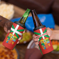 Basque Country 4 in 1 Can Cooler Tumbler Zazpiak Bat Flag Style