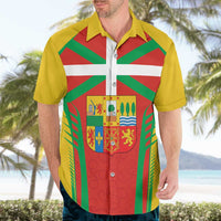 Basque Country Hawaiian Shirt Zazpiak Bat Flag Style