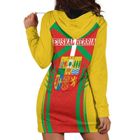 Basque Country Hoodie Dress Zazpiak Bat Flag Style