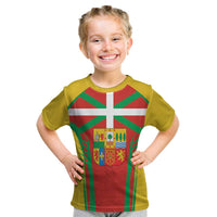 Basque Country Kid T Shirt Zazpiak Bat Flag Style