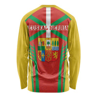 Basque Country Long Sleeve Shirt Zazpiak Bat Flag Style