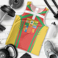 Basque Country Men Tank Top Zazpiak Bat Flag Style
