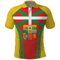 Basque Country Polo Shirt Zazpiak Bat Flag Style