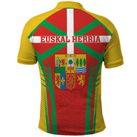 Basque Country Polo Shirt Zazpiak Bat Flag Style