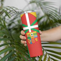 Basque Country Skinny Tumbler Zazpiak Bat Flag Style