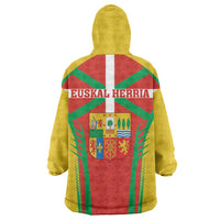 Basque Country Wearable Blanket Hoodie Zazpiak Bat Flag Style
