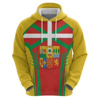 Basque Country Zip Hoodie Zazpiak Bat Flag Style