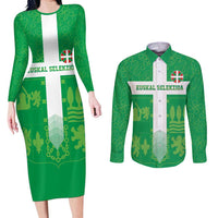 Custom Basque Euskadi Football Couples Matching Long Sleeve Bodycon Dress and Long Sleeve Button Shirt Euskal Selekzioa Go Champion