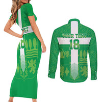 Custom Basque Euskadi Football Couples Matching Short Sleeve Bodycon Dress and Long Sleeve Button Shirt Euskal Selekzioa Go Champion