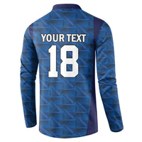 Custom Cape Verde Football 2026 Button Sweatshirt Atlantic Blue Sharks Heritage