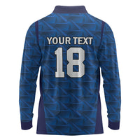 Custom Cape Verde Football 2026 Long Sleeve Polo Shirt Atlantic Blue Sharks Heritage