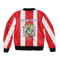 Personalized Puerto Rico Coat Of Arms Bomber Jacket - Wonder Print Shop