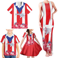 Personalized Puerto Rico Coat Of Arms Family Matching Tank Maxi Dress and Hawaiian Shirt - Wonder Print Shop