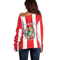 Personalized Puerto Rico Coat Of Arms Off Shoulder Sweater - Wonder Print Shop