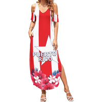 Personalized Puerto Rico Coat Of Arms Summer Maxi Dress - Wonder Print Shop