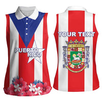 Personalized Puerto Rico Coat Of Arms Women Sleeveless Polo Shirt - Wonder Print Shop