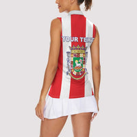 Personalized Puerto Rico Coat Of Arms Women Sleeveless Polo Shirt - Wonder Print Shop
