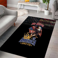 No Kings In America Since 1776 Area Rug Eagle Crushing Crown - Wonder Print Shop