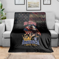 No Kings In America Since 1776 Blanket Eagle Crushing Crown - Wonder Print Shop