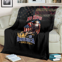 No Kings In America Since 1776 Blanket Eagle Crushing Crown - Wonder Print Shop