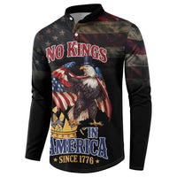 No Kings In America Since 1776 Button Sweatshirt Eagle Crushing Crown - Wonder Print Shop