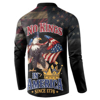 No Kings In America Since 1776 Button Sweatshirt Eagle Crushing Crown - Wonder Print Shop