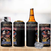 No Kings In America Since 1776 4 in 1 Can Cooler Tumbler Eagle Crushing Crown - Wonder Print Shop