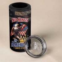 No Kings In America Since 1776 4 in 1 Can Cooler Tumbler Eagle Crushing Crown - Wonder Print Shop