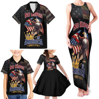 No Kings In America Since 1776 Family Matching Tank Maxi Dress and Hawaiian Shirt Eagle Crushing Crown - Wonder Print Shop