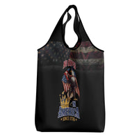 No Kings In America Since 1776 Grocery Bag Eagle Crushing Crown - Wonder Print Shop