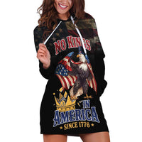 No Kings In America Since 1776 Hoodie Dress Eagle Crushing Crown - Wonder Print Shop