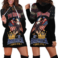 No Kings In America Since 1776 Hoodie Dress Eagle Crushing Crown - Wonder Print Shop