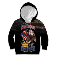 No Kings In America Since 1776 Kid Hoodie Eagle Crushing Crown - Wonder Print Shop
