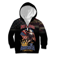 No Kings In America Since 1776 Kid Hoodie Eagle Crushing Crown - Wonder Print Shop