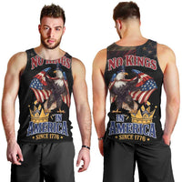 No Kings In America Since 1776 Men Tank Top Eagle Crushing Crown - Wonder Print Shop