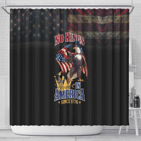 No Kings In America Since 1776 Shower Curtain Eagle Crushing Crown - Wonder Print Shop