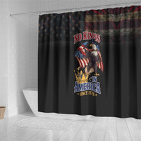 No Kings In America Since 1776 Shower Curtain Eagle Crushing Crown - Wonder Print Shop