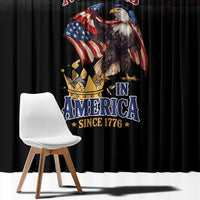 No Kings In America Since 1776 Window Curtain Eagle Crushing Crown - Wonder Print Shop