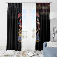 No Kings In America Since 1776 Window Curtain Eagle Crushing Crown - Wonder Print Shop