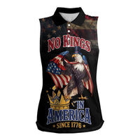 No Kings In America Since 1776 Women Sleeveless Polo Shirt Eagle Crushing Crown - Wonder Print Shop