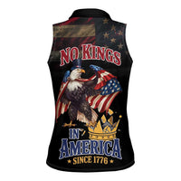 No Kings In America Since 1776 Women Sleeveless Polo Shirt Eagle Crushing Crown - Wonder Print Shop