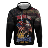 No Kings In America Since 1776 Zip Hoodie Eagle Crushing Crown - Wonder Print Shop