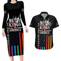 No Kings In America LGBT Couples Matching Long Sleeve Bodycon Dress and Hawaiian Shirt We the People Say No - Wonder Print Shop