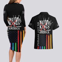 No Kings In America LGBT Couples Matching Long Sleeve Bodycon Dress and Hawaiian Shirt We the People Say No - Wonder Print Shop