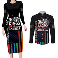 No Kings In America LGBT Couples Matching Long Sleeve Bodycon Dress and Long Sleeve Button Shirt We the People Say No - Wonder Print Shop
